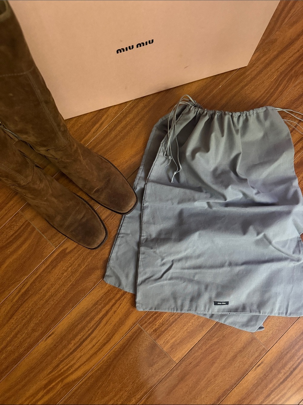 Brown Suede Knee-High Boots - Picture 8 of 9